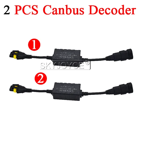 SKYJOYCE 12 в 35 Вт AC HID Xenon набор для преобразования тонкий балласт керамика HID ксеноновая лампа H3C 3000K 4300K 6000K 8000K комплект автомобильных фар - Испускаемый цвет: 2 Pieces Decoder