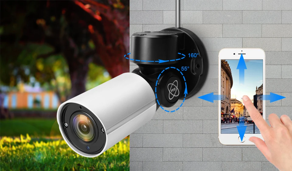 SUCAM High Definition 2MP PTZ POE IP Camera H.265 ONVIF Vide Surveillance Pan Tilt Zoom Camera 50 Meters with 2.8-12mm Zoom Lens 7