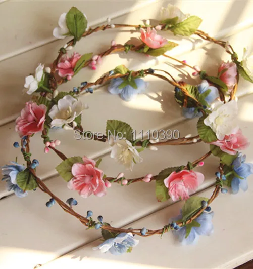 18CM cherry blossom flowers wreath,diy rattan wreath,floral styrofoam