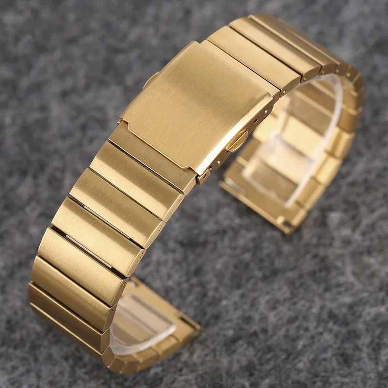 18mm 20mm 22mm 24mm Elegante Rose Gold Edelstahl Kleid Uhr Band Metall Armband Ersatz armreif + 2 Federstege