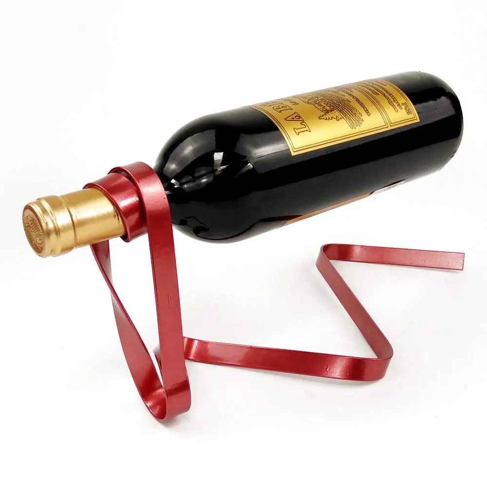 Botellero creativo para vino con cuerda mágica de metal para vino marco de vino tinto Magic rope blanco exquisita decoración 