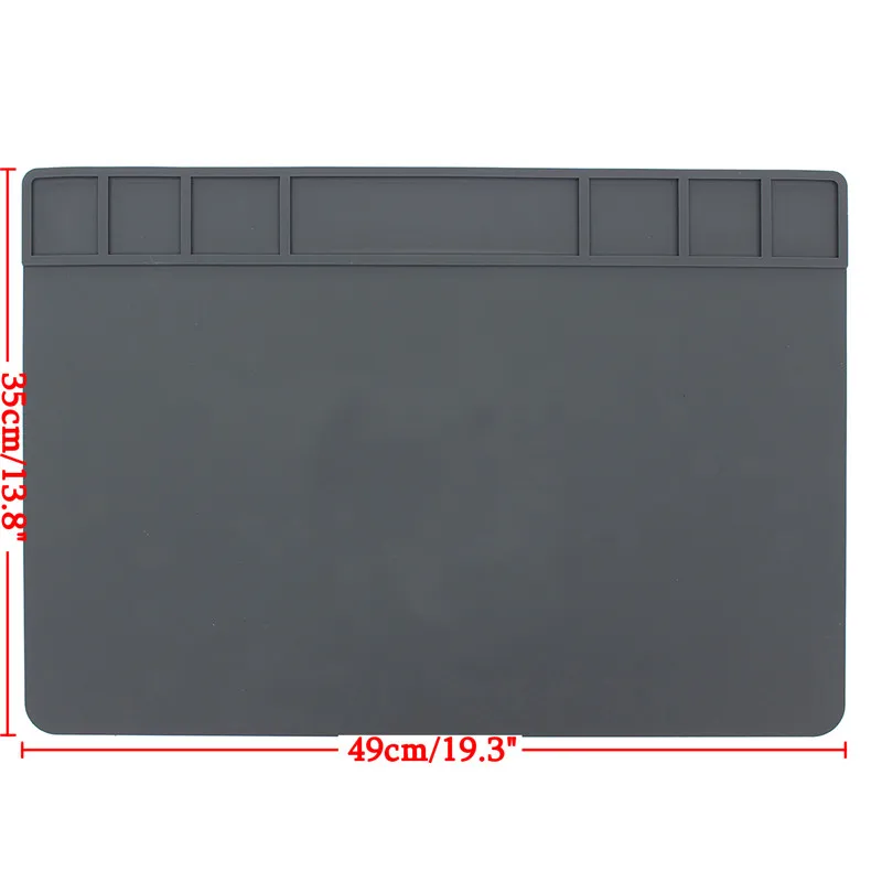 melhor 490x350x5mm De Silicone Isolamento Térmico Almofada de Mesa Calor Mat Plataforma de Manutenção resistente Para Solda BGA estação de Reparação de telefone PC