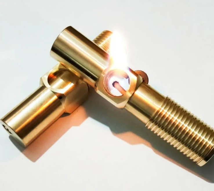 

8*2CM Handmade large screws pure brass vintage antique pipe Elephant lighters