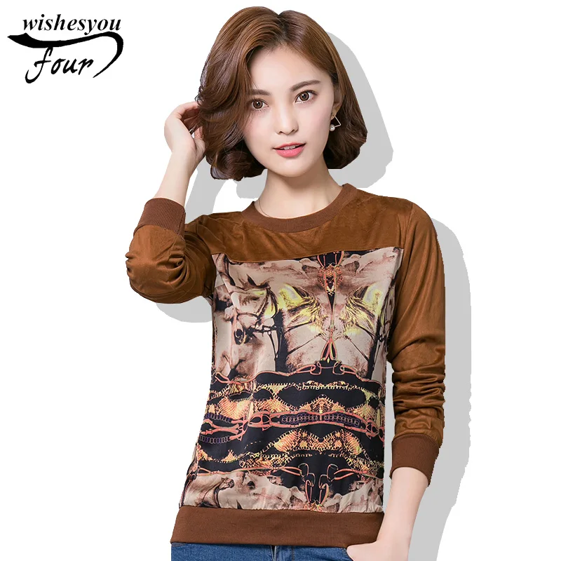 High Quality Women shirt Autumn of 2017 All match New Raglan Sleeve