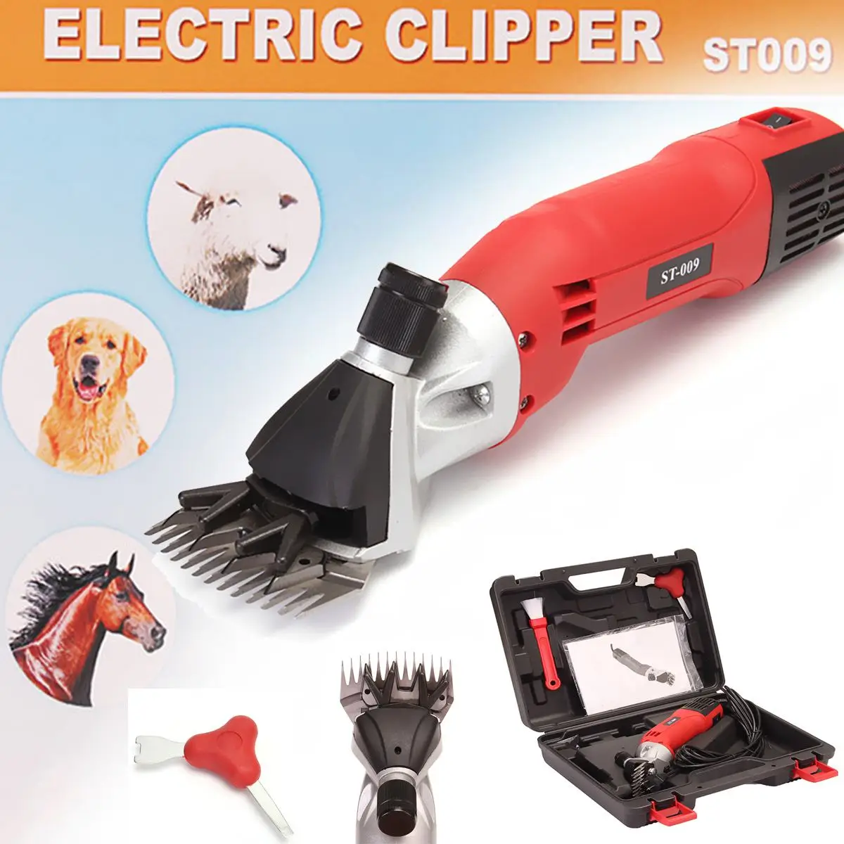 

Hot Sale 110V 500W Electric Sheep Goat Shearing Clipper Scissors Shears Farm Machine Cutter 2400r/min 60Hz US Plug