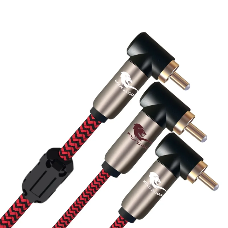 

5m 8m 10m # 1 x RCA Male to 2x RCA Male Subwoofer / Y- RCA / Digital AV Audio Cable TV DVD amplifier subwoofer speaker RCA cable