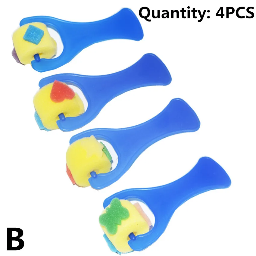 1 Набор Губка Кисть для рисования для детей DIY губка для граффити кисти Забавные игрушки товары для рукоделия печать Краска обучающая игрушка игрушки для рисования - Цвет: B