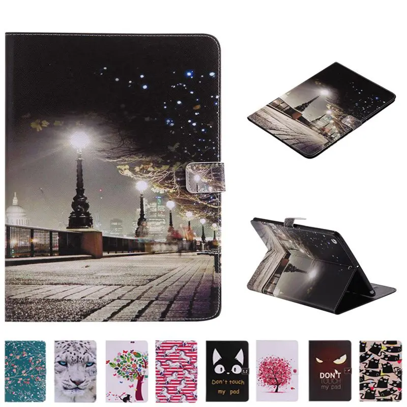 

3D Colorful printing PU Leather Case for New iPad mini 5 7.9 2019 5th Generation Funda smart cover for ipad mini 4 case+film+pen