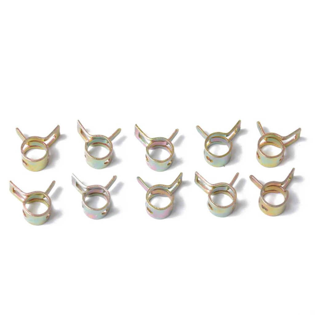 

80Sets Mixed Spring Clips Fuel Hose Line Tube Pipe Air Tube Clamp 6-15mm Resorte de acero acier de printemps