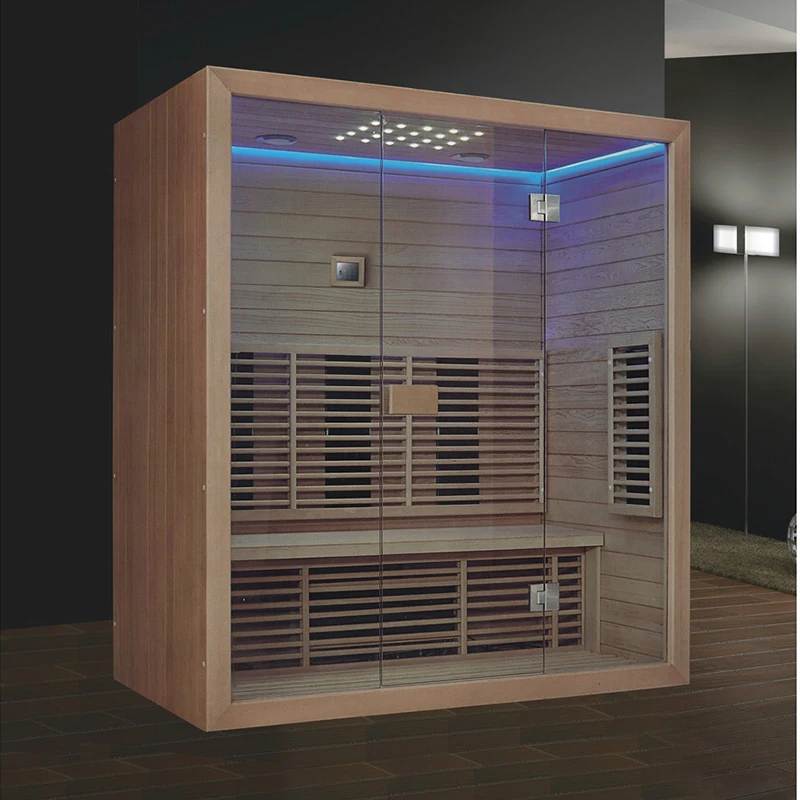 

home used infrared sauna room, sauna bath wooden room