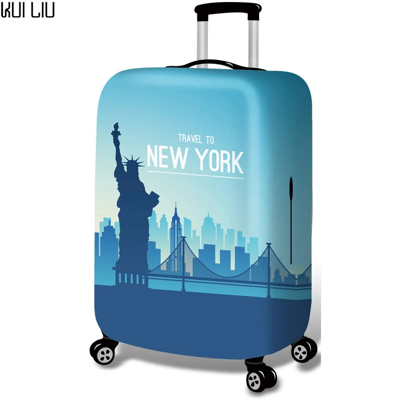 

Thickened Luggages Protective Cover Trolley Cases Waterproof Elastic Suitcases Bag Dust Rain Covers Traverl to Beijing New York