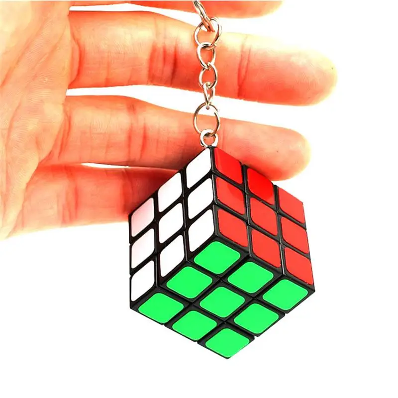 

Mini ABS KeyChain 3cm Creative Magic Cube High Quality Cube 3x3x3 Puzzle Classic Toys Key Chain Speed cute Cube