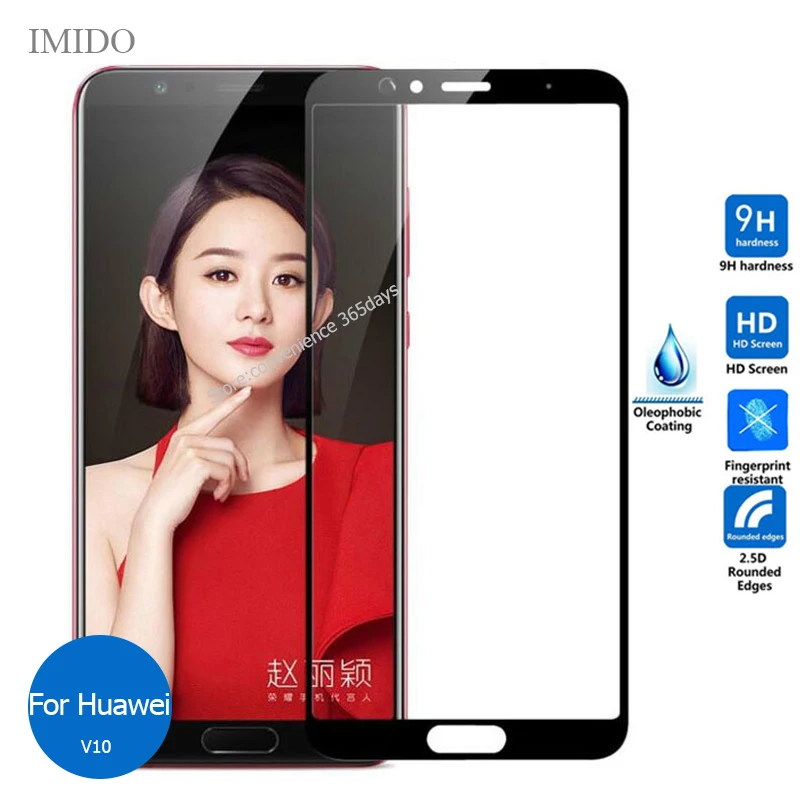 

All Coverage For Huawei Honor V10 Full Cover Tempered Glass Screen Protector 2.5D Safety Film On V 10 View BKL-L09 BKL-AL20