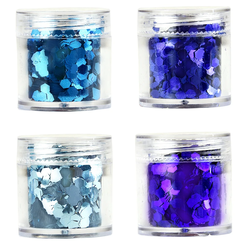 28Color Nail Glitter Tips Iridescent Blue Pink Purple Nail Sequins Powder 10ml Manicure Acrylic UV Glitter Powder Nail Paillette