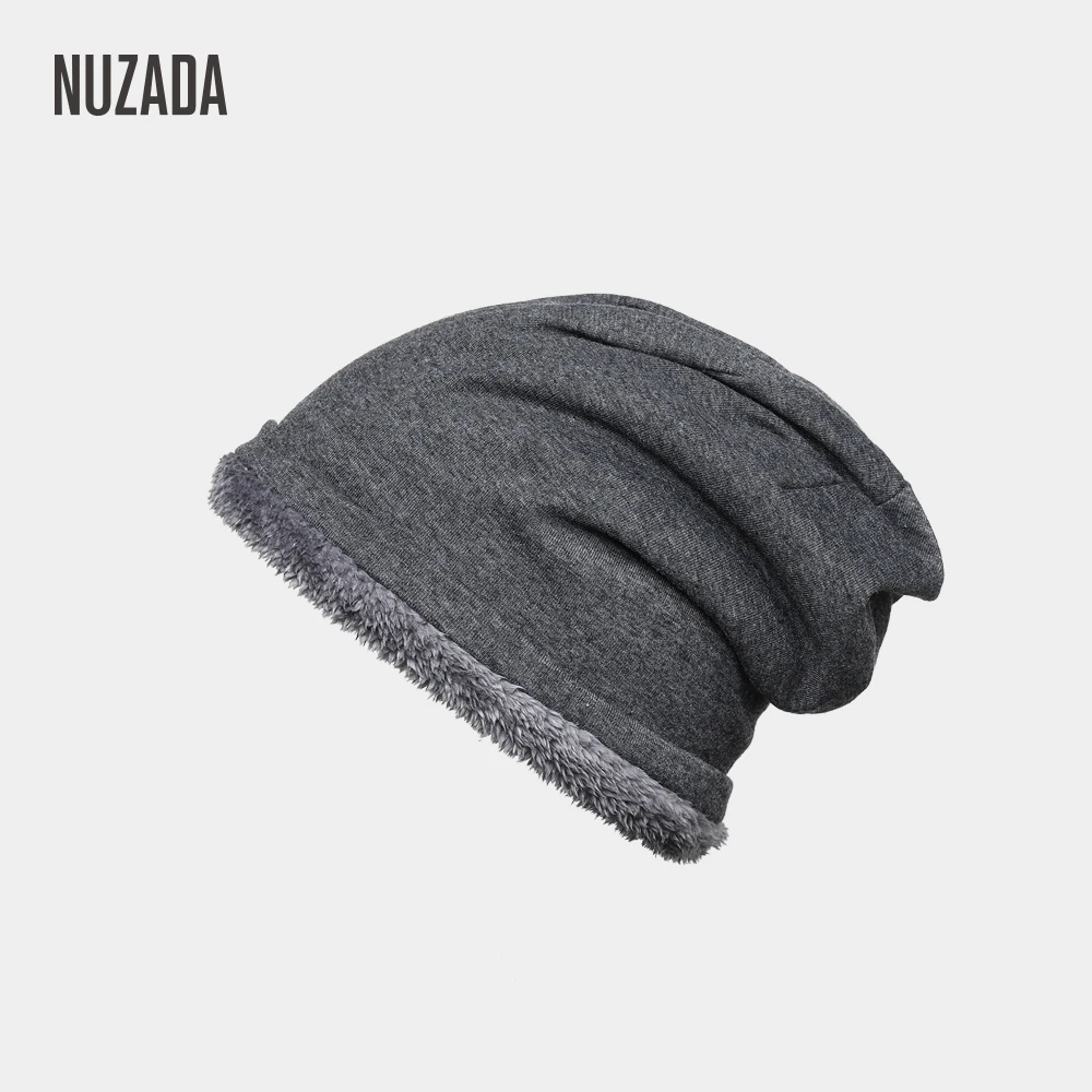 

NUZADA Plus Velvet Thickening Lady Men Women Winter Hat Internal Plush Skullies Beanies Cap Knitted Caps Bonnet Keep Warm