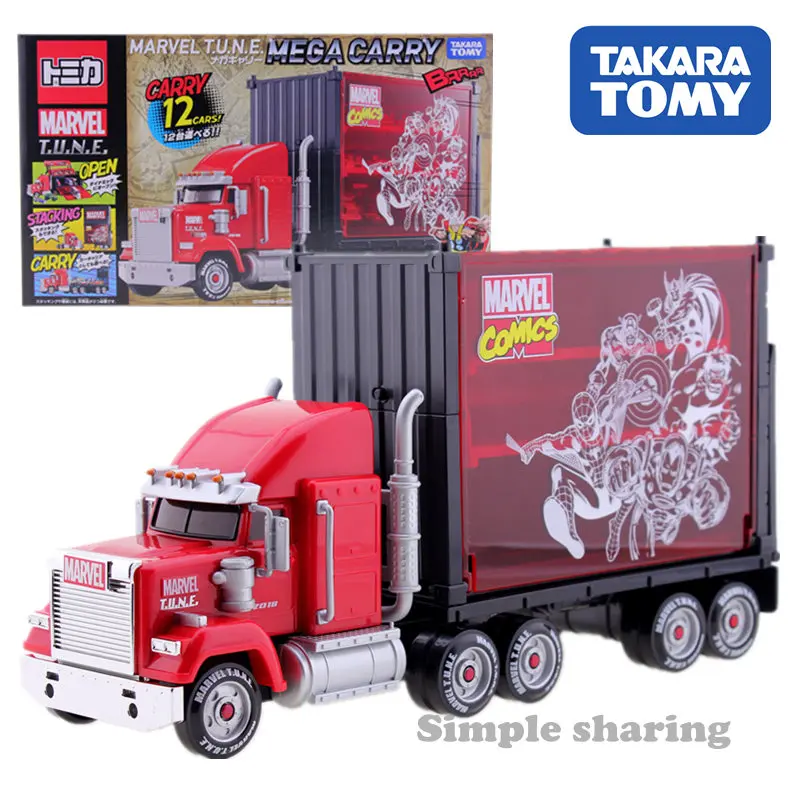 Takara Tomy Tomica Disney Pixar Motors комикс Marvel Мелодия Mega Carry литой грузовик переноска Аниме