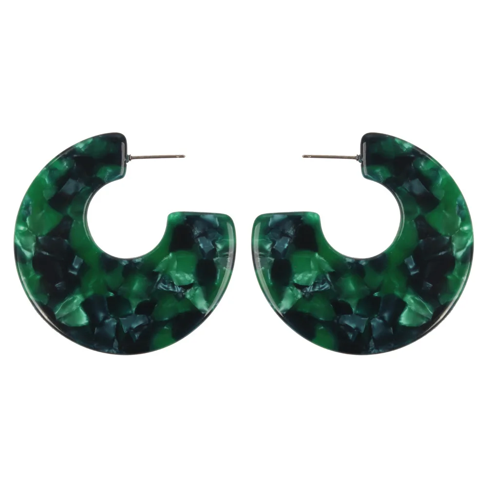 

Fashionable, Simple and Atmospheric Individual Resin Plate Earrings with Acetic Acid Geometric for the women Earrings