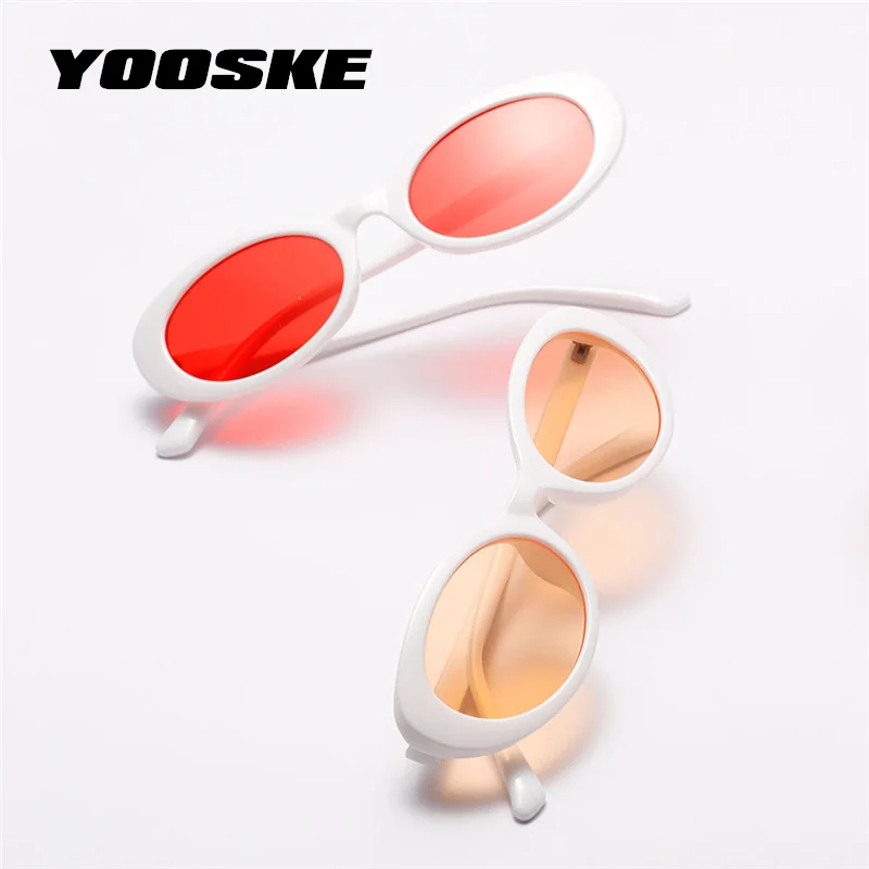 YOOSKE, кошачий глаз, солнцезащитные очки для женщин, винтажные, маленькие, Овальные, солнцезащитные очки для женщин, Ретро стиль, черный, белый, красный, маленький размер, кошачьи глаза, солнцезащитные очки