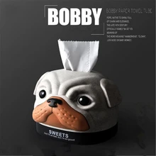 Bobby dog автомобильная коробка для салфеток, держатель для автомобильного сиденья, коробка для офиса, украшение для дома, украшение для автомобиля, украшение для приборной панели