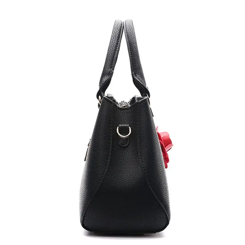 buy Women Lady PU Leather Rose Flower Shoulder Bag Handbag Satchel Tote Purse Messenger Hobo Satchel Crossbody