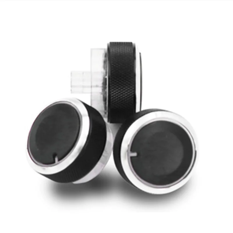 3pcs/set For Ford Focus 2 Focus 3 MK2 MK3 2005- Mondeo C-MAX Outlet Air Conditioning turning switch knob AC Knob - Название цвета: Черный