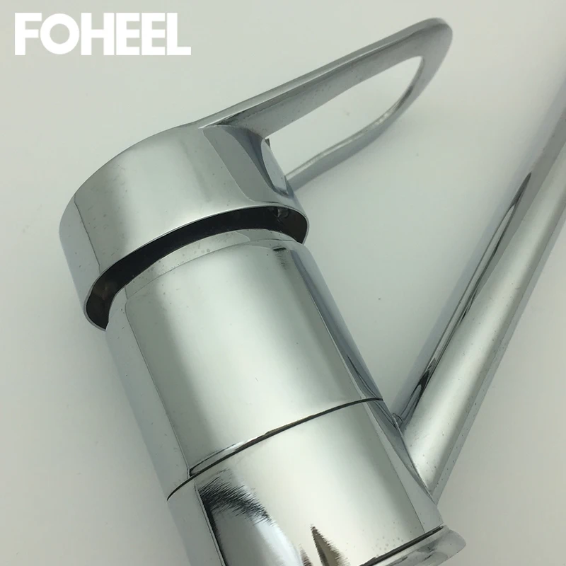 Кухонный Смеситель FOHEEL кран с одной ручкой для горячей и холодной воды длинная