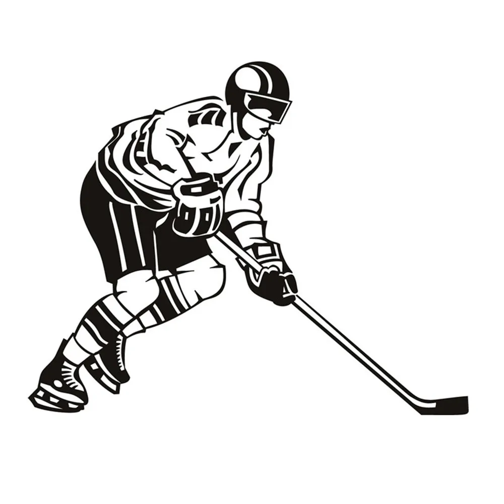 Ice Hockey Player Wall Decal Vinyl Removable Sport Home Decor Wall