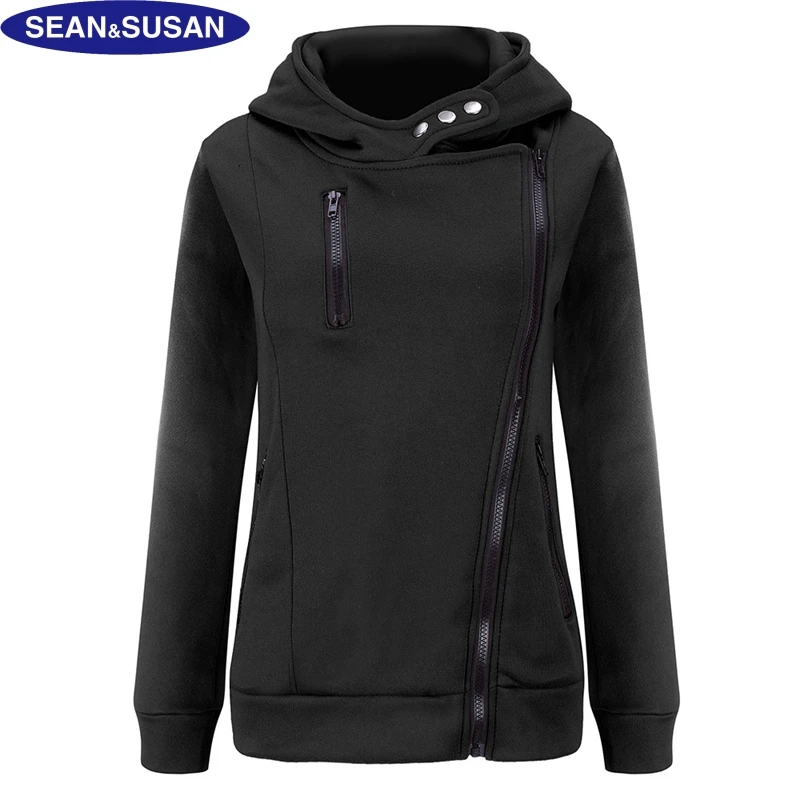 Sean&Susan Autumn Winter Hoodies Women Basic Coats