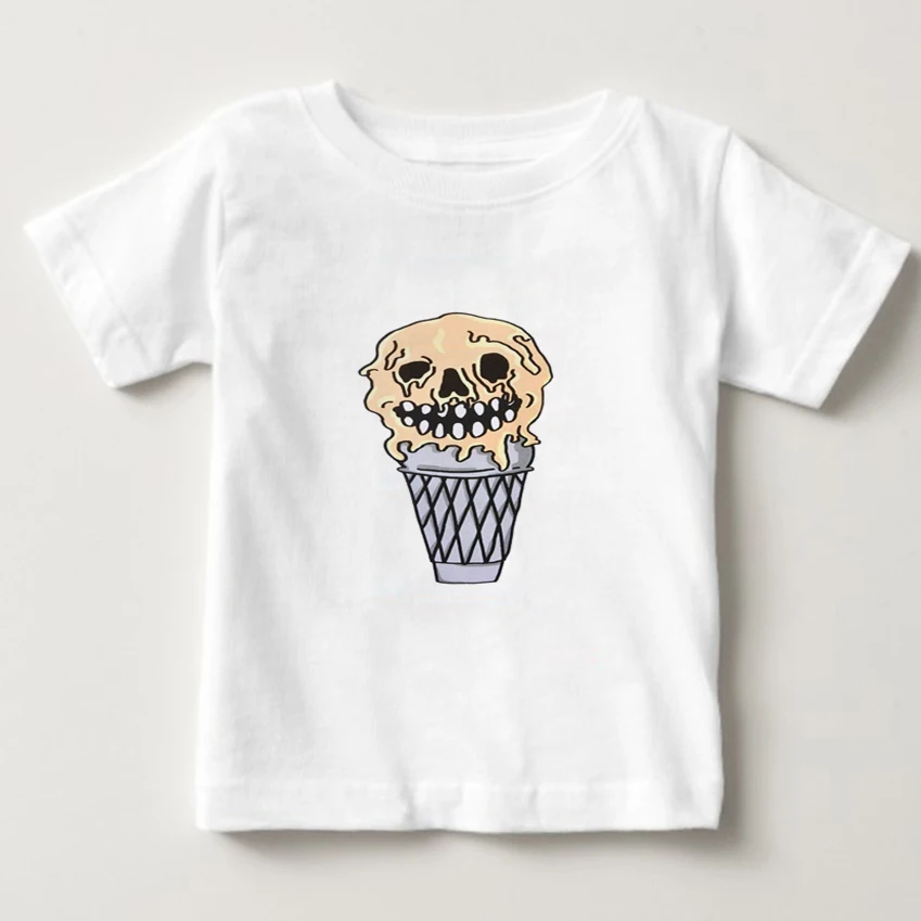 

2018 Summer cartoon T shirt children Ice creamt print Tshirts kids Short Sleeve boys clothing girl Monster baby tees clothes NN