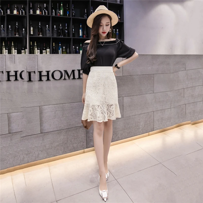 Lace Skirt Female Spring And Summer 2019 New Han Fan Temperament Lady Hook Fiower Hollow Fishtail Skirt Chic Bag Hip Skirt XY873 Lace Skirt Female Spring And Summer 2019 New Han Fan Temperament Lady Hook Fiower Hollow Fishtail Skirt Chic Bag Hip Skirt XY873