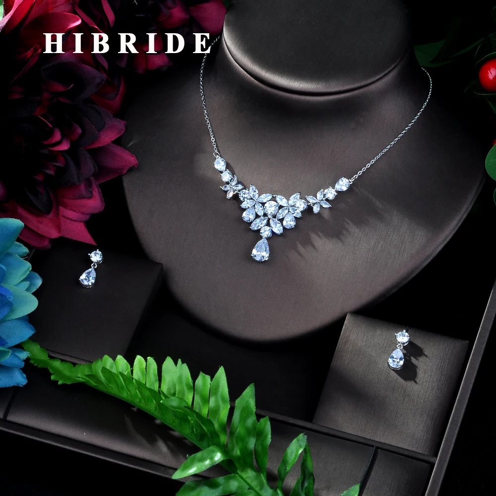 HIBRIDE Свадебные Ювелирные наборы кубический цирконий эксклюзивные дубайские