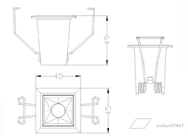 led linear downlight-size