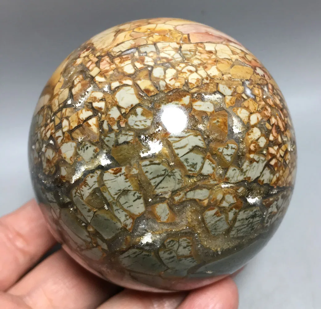 

681g NATURAL Ocean Jasper BALL HEALING mineral crystals healing stones