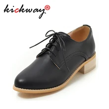 Большие размеры; сезон весна-осень; женская обувь из искусственной кожи на плоской подошве; женская обувь; черные броги; женская повседневная обувь; zapatos de mujer