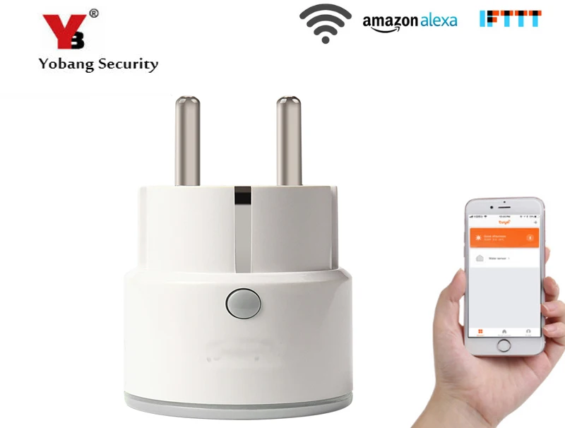

Yobang Security WiFi Smart Socket EU plug Timer Switch Wireless Power APP Control by Alexa Echo Dot Google Home APP Control