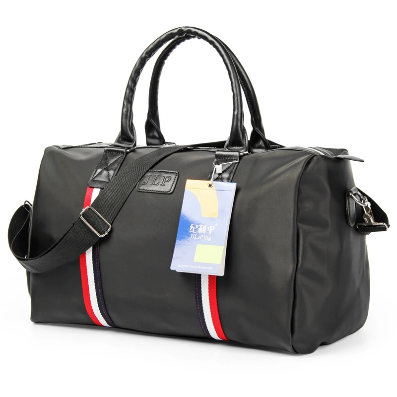 

Nylon Waterproof Big Capacity Women Gym Bag European Style Solid Color Sports Shoulder Bag