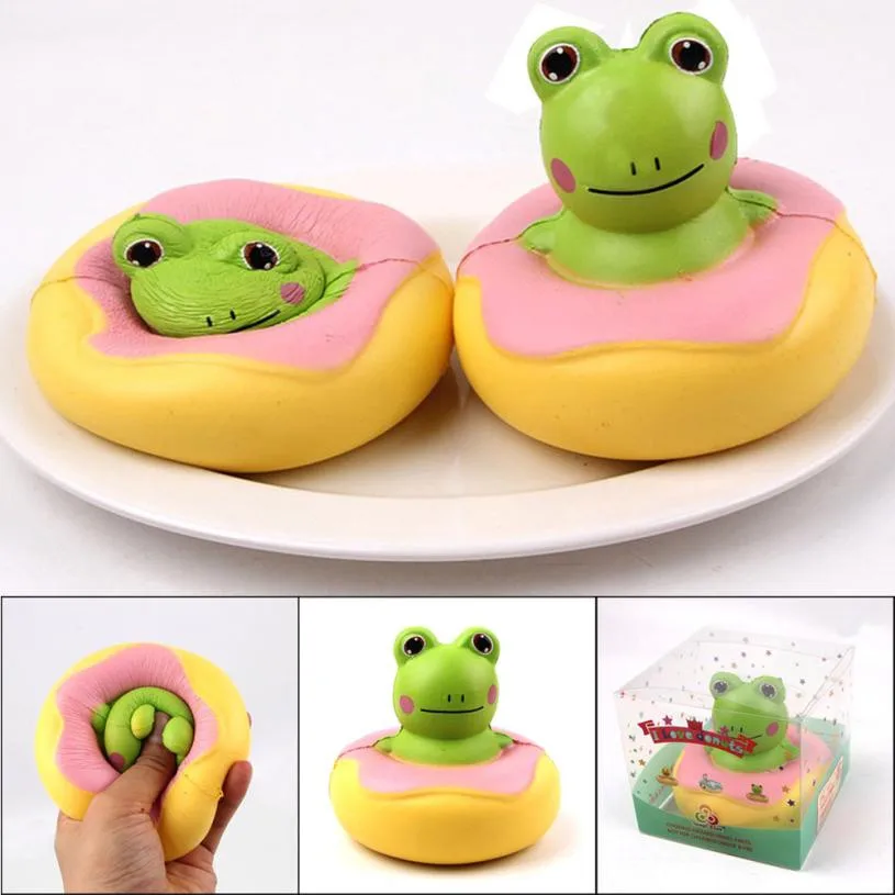 

Adorable Frogs Scented Slow Rising Squeeze Toys Collection Stress Reliever Toy squishy package hamburger squishy