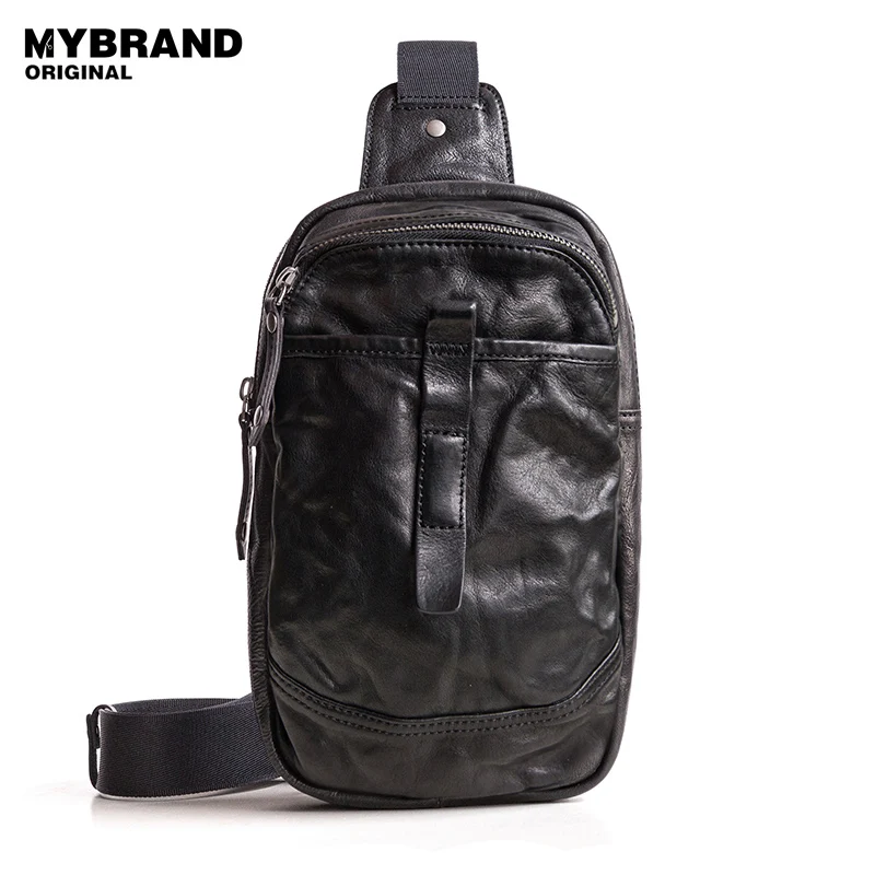 MYBRANDORIGINAL genuine leather crossbody ches bag vintage cow leather man bag shoulder fashion  IPAD MINI  messenger bag XB20