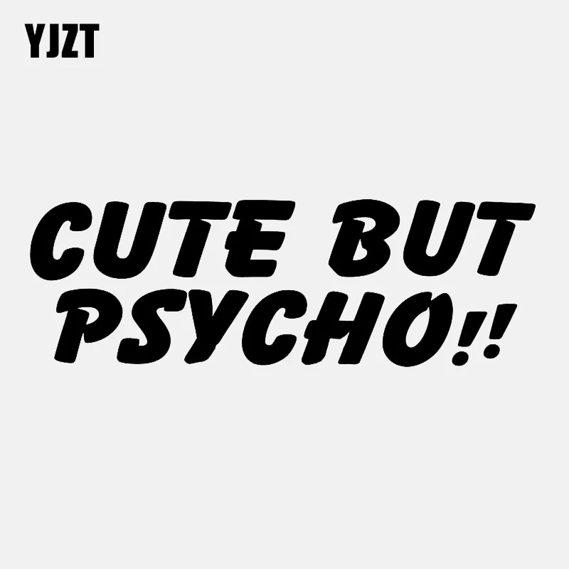 YJZT 15 см * 5 забавно мило но PSYCHO! Виниловая наклейка на автомобиль черный