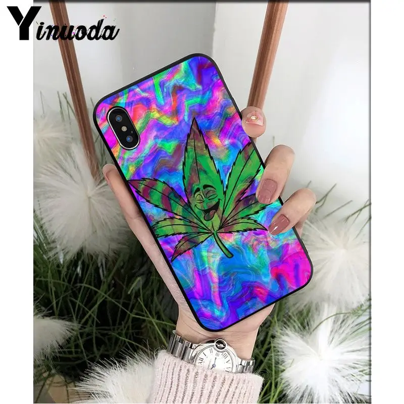 Yinuoda Art High Weed Pictures черный ТПУ чехол для телефона чехол для iPhone X XS MAX 6 6S 7 7plus 8 8Plus 5 5S XR