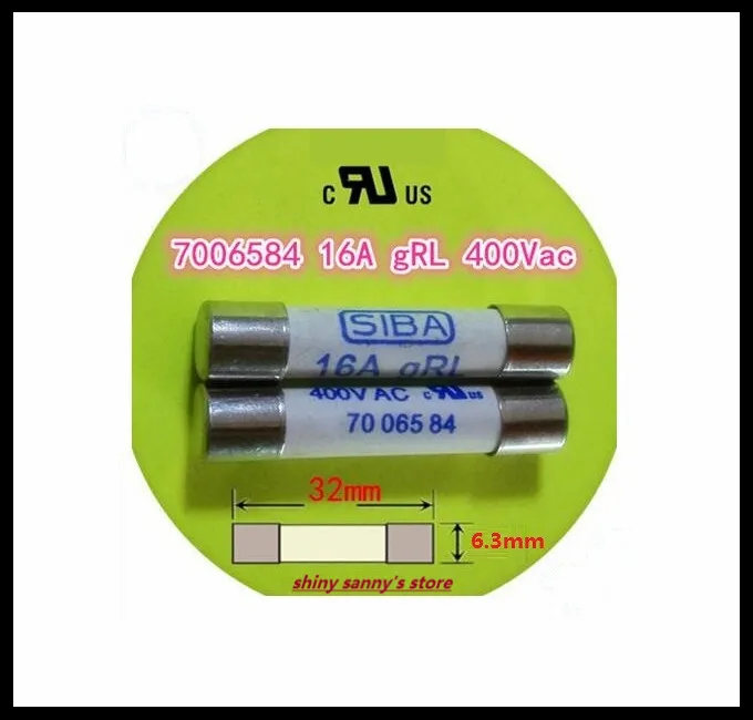 5-15 шт./лот 6 3x32 мм 16 А gRL AC400V 70 065 84 SIBA керамический предохранитель DMI-Fuse совершенно