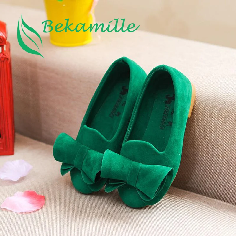 Bekamille детей весенне-осенняя обувь для девочек тонкие туфли принцессы Детские Девушки Повседневное большой кроссовки с бантом Размеры 21-36