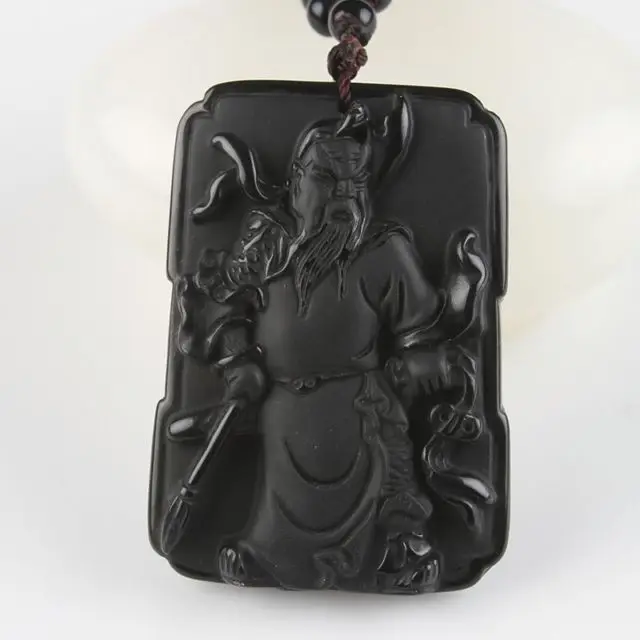 Elaboate китайская коллекция черный нефрит guangong благоприятный кулон|pendant|pendant blackpendant