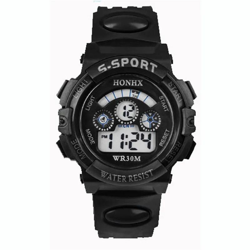 

HONHX 2019 Waterproof Children Boy Watches for Kids Digital LED Quartz Alarm Date Sports Wrist Watch Fast Dropship