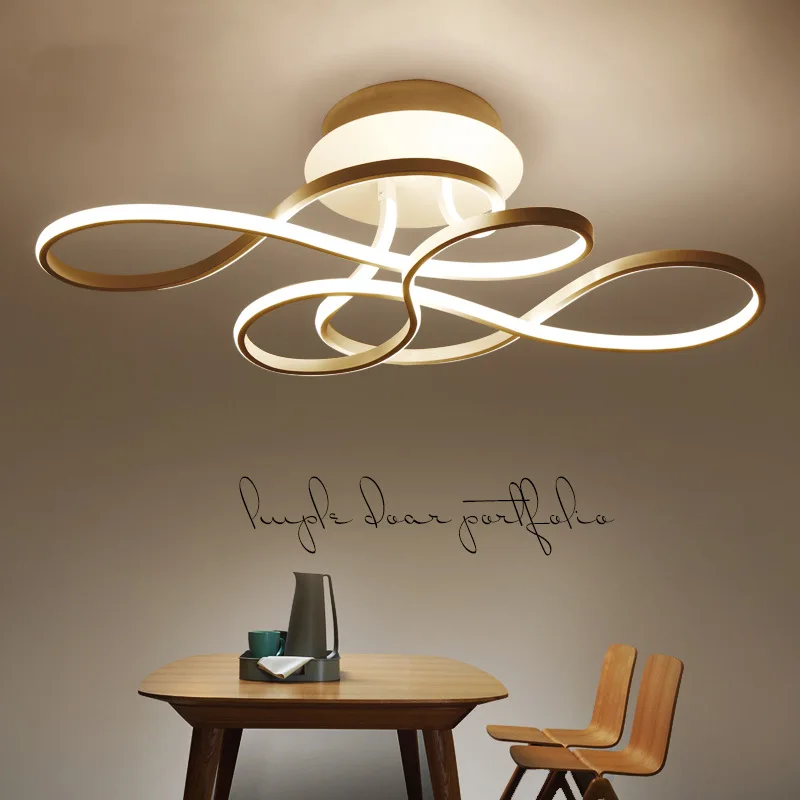 

Modern Aluminum LED Ceiling Light Curve Art Decor LED Ceiling Lamp for Living Room Bedroom Modern LED lampe plafond