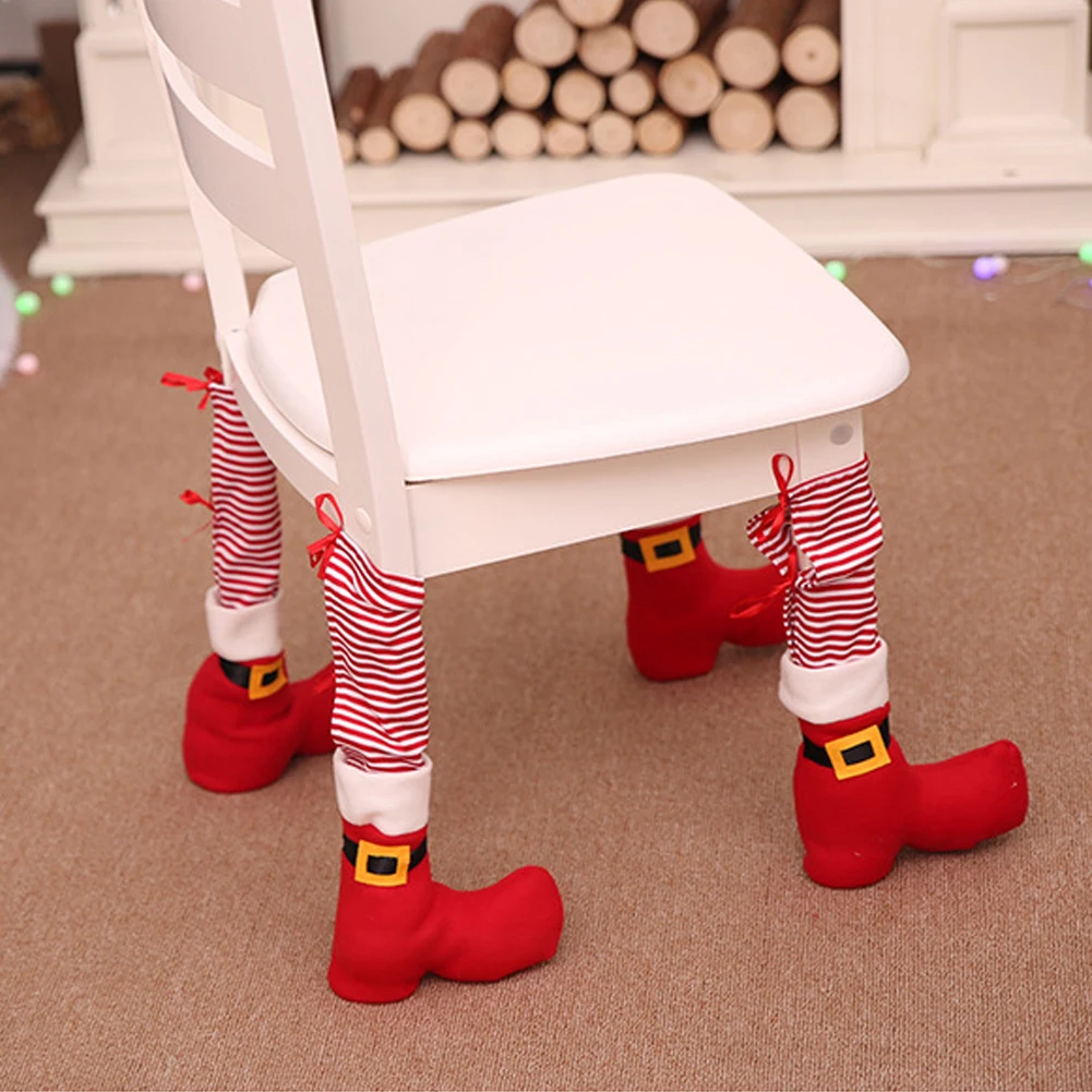 Рождественские Чехлы для ног на стол, стула, 1 шт., украшения для дома, для, Noel Navidad, Рождество, Год