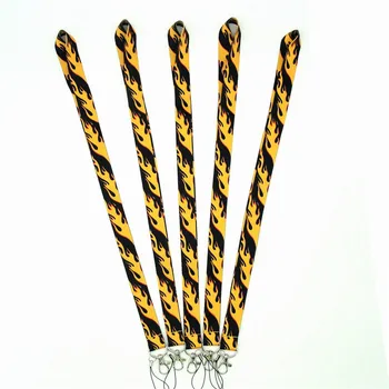 

2019 Newest Flame Key Lanyards ID Badge Holders Fire Neck Strap Lanyard Cuello Pattern Phone Neck Straps for iPhone 6s 7 8 X