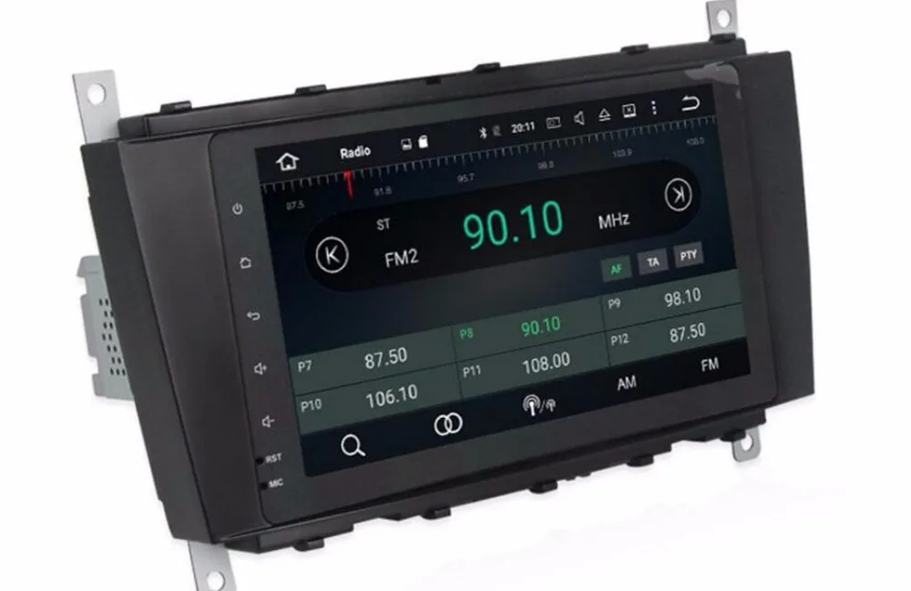 Top Android 9.1 HU Car Radio For Mercedes Benz C Class W203 c200 C230 C240 C320 C350 CLK W209  GPS Navigation AUDIO Player 2