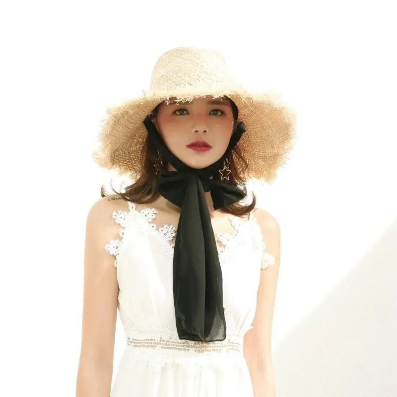 Летние соломенные шляпы ручной работы|brim straw hats|large brim hatsun hats for women |