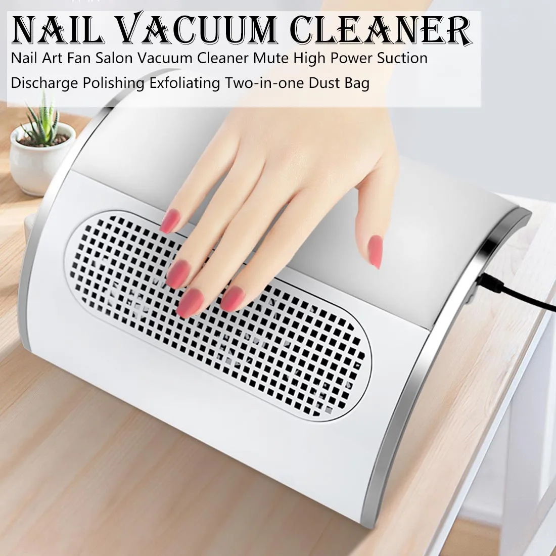 

1PCS 40W Nail Dust Collector Large Suction Strong Nail Vacuum Cleaner Machine Nail Dust Collector Machine Tool